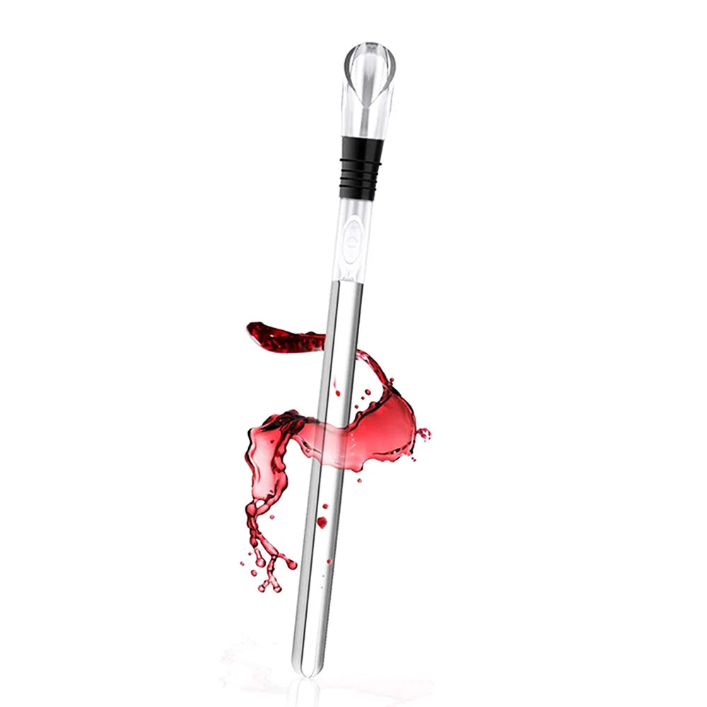 Ice Wine Chiller Rushed Ice Bucket Stainless Steel Barware Wine Pourer Bottle Stick Rapid Iceless Perfect Kitchen Bar Accessorie