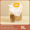Food Storage Bags for Grains Cereals Kitchen Suction Nozzle Sealed Packaging Moisture Proof Reusable Fresh Keeping Organizer Bag