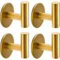 2/4PCS Adhesive Wall Hook Stainless Steel Robe Sticker Hooks Towel Coat Key Pants Hangers Bathroom Kitchen Storage Accessories