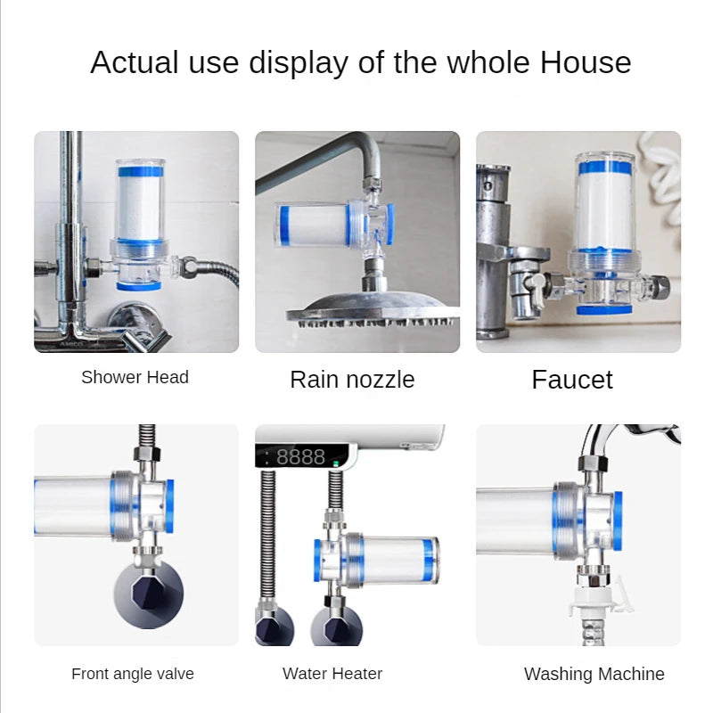 Purifier Output Universal Shower Filter PP Cotton Shower Strainer Water Pre-filter For Washing Machine Kitchen Faucet Accessory