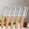 Kitchen Peeler Stainless Steel Vegetable Peeler with Wooden Handle for Peeling and Slicing Fruits and Vegetables Kitchen Tool